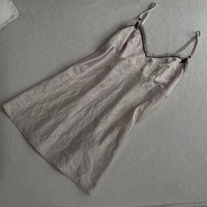 90s Etam vintage nude lace trim cami top lace trim